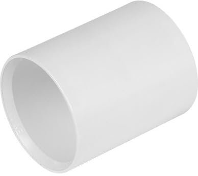 40mm Solvent Waste PVC Pipe Fitting Straight Coupling Adapter-White (Pack of 5)