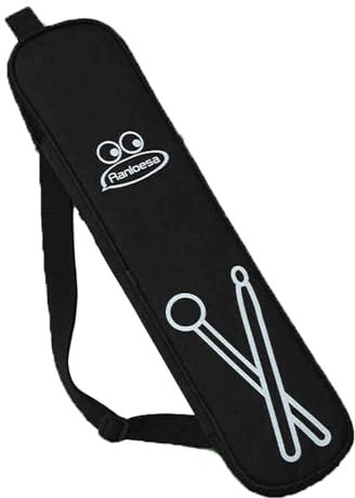 Vllentin Bolsa para Baquetas,Bolsa para Baquetas de Batería,Porta Baquetas,Funda para Baquetas de Bateria,Baquetero percusion Mochila,con Asa y Correa para el Hombro,para Almacenamiento,Baquetas