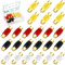 Cimeton 24PCS RCA Female to Female Coupler Gold Plated Dual Female Adapter RCA Audio Cable Extension Connector for Amplifier Subwoofer Speakers DVDs TVs
