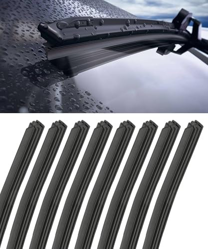 Flaconi 8PCS Gomas Limpiaparabrisas Coche,Goma Limpiaparabrisas,Goma Limpiaparabrisas Universal,Gomas Limpiaparabrisas,Gomas de Limpiaparabrisas de Repuesto