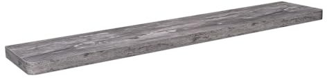 Velano - Bücherregal Wand - Wandregal 118x24 cm - Regal Wand - Schweberegal - Hängeregal - Regalbrett - Vintage Grau - Küchenregal - Bücherregal Kinder - Deko Wohnzimmer - Gewürzregal Wand