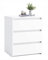 KUBUTKU Commode 3 tiroirs Meuble de Rangement pour Chambre à Coucher Couloir Salon Bureau Blanc 77 x 60 x 35 cm