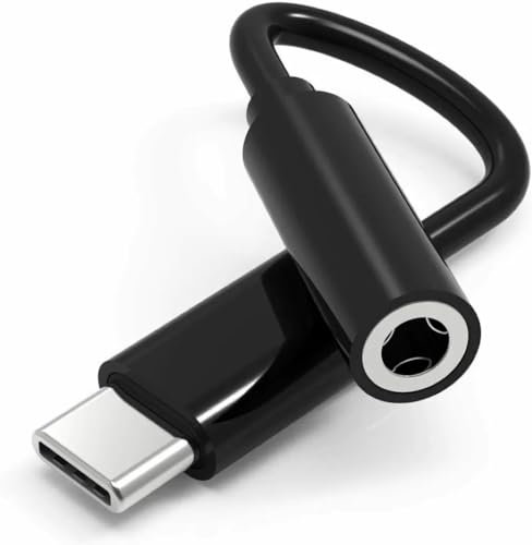 OOYES USB Type C to 3.5mm Headphone Jack Adapter,uSB C to AUX Audio Dongle Cable Cord,AuX to usb c Earphone Adapter,3.5mm to type-c Nylon Earphone Adapter For Sam-sung S24 S23 S22, i-Pad(Black)