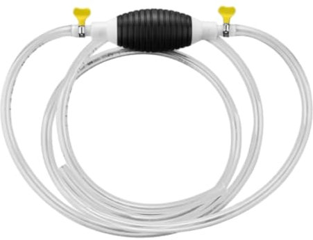 BDCVABDG Pompe à siphon manuelle 2025 | Aspirateur de carburant et de liquide de qualité supérieure avec tuyau en PVC | Pour essence, diesel, huile, eau, aquarium | Pince en métal et version