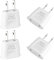 4 Stück Reiseadapter, Adapterstecker, EU to US Adapter, Adapter USA Deutschland Stecker, Reisestecker USA, für USA, China, Kolumbien, Japan, Kanada, Mexiko, Kanada, Mexiko (Weiß)