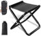 Bcuuozeeing Camping Hocker Hocker Klappbar 200kg (440lbs) - 30cm Tragbarer Klapphocker Faltbar mit Aufbewahrungstasche, Campinghocker für Angeln, Reisen, Garten, Strand, Wandern, Grillen, Schwarz