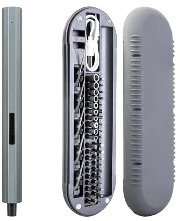 DOUDINGMAO 48 in 1 Rechargeable Cordless Electric Screwdriver with LED Light Power Tool Small Drill for Computer Repai