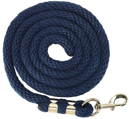 MechKit Horse Lunge Line Corda antirottura con gancio Corda allenamento in acciaio inossidabile PP resistente 2 m per maneggiare i cavalli a piedi (Blu navy)