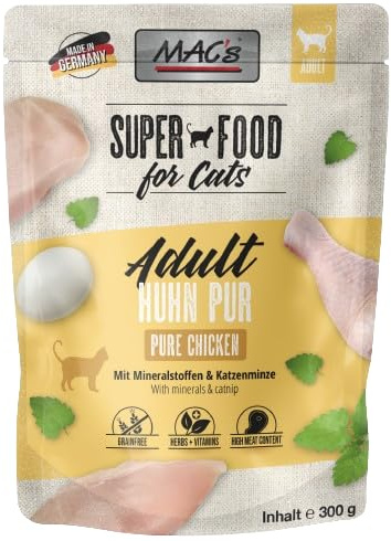 MACs Cat Frischebeutel Huhn pur | 6X 300 g