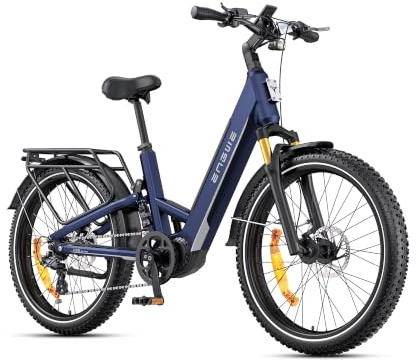 ENGWE E Bike 100-Nm-Mittelmotor, Damen und Herren, E26 3.0 PRO, All-Terrain | Vollfederung & 4-Bar-Hebelwerk, IOT- und App-Anbindung, 4 Stunden Ladezeit, 48 V, 15 Ah, 135 km Reichweite, Trekking & MTB