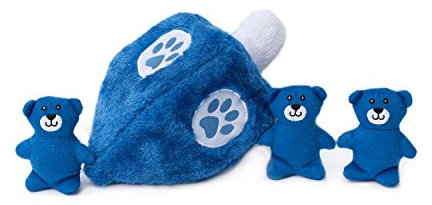 ZippyPaws FENRIR Holiday Burrow, Interactive Squeaky Hide and Seek Plush Dog Toy