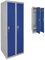 BB Sport Spind Garderobenschrank Doppelspind Metallschrank Umkleideschrank 180 x 60 x 50 cm ; Grau-Dunkelblau