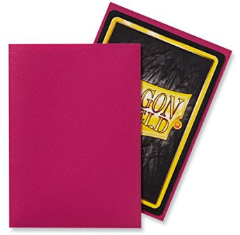 Dragon Shield 100 Count Standard Size Matte Deck Protector Sleeves (Matte Magenta)