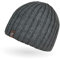 Neverless® Beanie Herren Strick-Mütze Winter-Mütze Rippstrick Optik grau