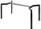 boho möbelwerkstatt Schreibtischgestell, Konferenztischgestell, Tischgestell, höheneinstellbar in Schwarz RAL9005 für Tischplatten von 160 x 80 cm