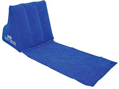 Oliphant Lazy Wedge Strandliege mit aufblasbarer Rückenlehne in blau