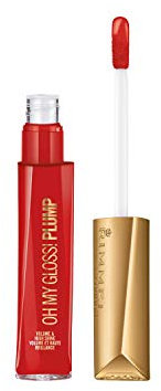 Rimmel London Oh My Gloss Plump Lucidalabbra con Oli Idratanti, Labbra Morbide e Finish Ultra-Luminoso Effetto 3D, 500 Saucy, 6 ml