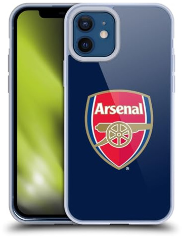 Head Case Designs Offizielle Arsenal FC Vollfarbe Blau Wappen 2 Gelhülle [Militärischer Schutzgrad] Kompatibel Mit Apple iPhone 12 / iPhone 12 Pro Und Kompatibel Mit MagSafe