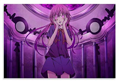 weqwe Anime Gasai Yuno The Future Diary 4 Poster Dekorative Malerei Leinwand Wandkunst Wohnzimmer Poster Schlafzimmer Gemälde 40 x 60 cm
