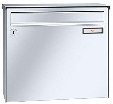 RENZ/Basic B/Aufputz-Briefkastenanlage Wand-Briefkasten / V4A-Edelstahl/Volumen 17 L/Dein-Briefkasten.de