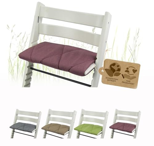 Juniorkissen Bezug kompatibel mit Stokke Tripp Trapp (bordeaux) | Kissen für Erwachsene, Sitzkissen für Trittbrett/Fußbrett , weich, gepolstert & waschbar