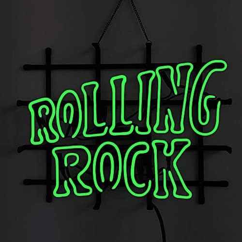 Rolling Rock Neon Light Sign Handmade Real Glass Neon Tube Beer Bar Pub Party Wall Window Display Home Bedroom Garage Decoration