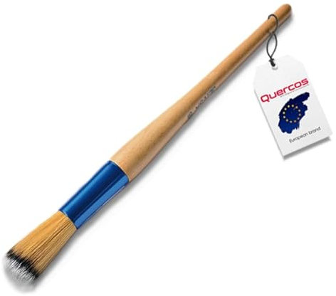 Quercos. Pincel Cabo Lata Redondo EVOFIBRA. Brocha Redonda cerda EVO-Fibra Suave e Indeformable para Acabado Profesional (Nº 24)