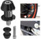 BUENTYA 2 Stücke Bobbins Motorrad Prismabuchsen M8 Racingadapter Aluminium Schwingenadapter Schwarz Schwenkarmspule Ständeraufnahme Schwingenschutz Motorradschwinge Montageständer für Motorrad