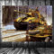 WW 2 GER Tiger Panzer Poster Druck Militär Poster Senior Kunst Wasserdichtes Tuch Gemälde Große Flagge Banner Wandsticker Wandbild Vintage Dekor Polster 144 x 96 cm