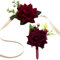 craspire 2 Stück Rot Handgelenk Corsage Hochzeit Blumen Zubehör Künstliche Rose Handgelenk Ansteckblume Knopflöcher Rose Handgelenk Corsage Bräutigam Und Bräute Rose Hochzeit Blumen Zubehör