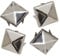 100 Pcs Square Rivets Silver 15mm Pyramid Studs Standard Size Punk Spikes Rivet Clothing Spikes Studs for Leathercrafts DIY Projects Bags Belt Shoe Decorative Clothing Jeans