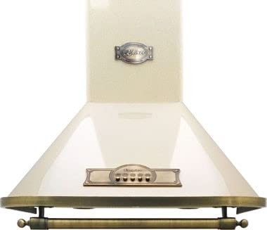 Kaiser A 9315 | Empire 90cm Chimney Cooker Hood | Wall Mounted External Fume Extraction or Internal Filtering (Ivory)