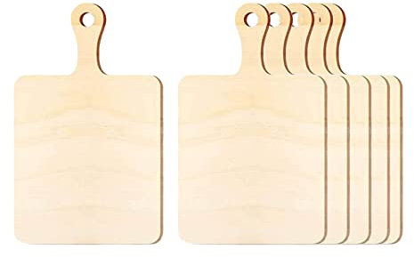 SM SunniMix Set di 6 Mini taglieri in Legno Vassoio Tagliere Kit Tagliere Tagliere in Legno per Artigianato