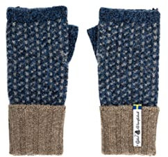 ÖJBRO VANTFABRIK Armstulpen Pulswärmer Damen 100% Merinowolle fingerlose Handschuhe Strick-Stulpen warm weich Armstrumpf aus Schweden