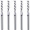SpeTool 5 fresas de aluminio de 6 mm, vástago VHM, fresadoras de un solo filo, 32 mm, longitud de corte CNC, fresadora de madera para aluminio y plástico