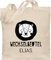 Baumwolltasche - Kita Beutel Wechselsachen Mädchen - Wechselbeutel Löwe - Unisize - Naturweiß - wechselklamotten tasche wechseltasche kindergarten personalisierte name taschen stoffbeutel kinder