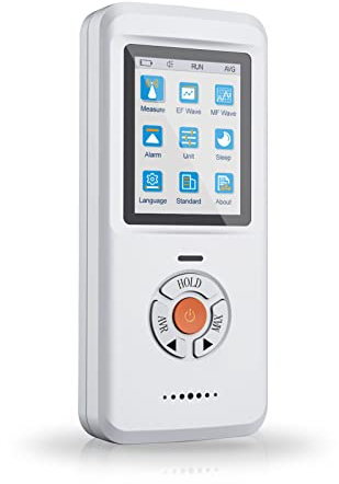 CHNADKS EMF Messgerät, EF/MF/RF Meter, wiederaufladbarer Elektromagnetische Strahlungsdetektor, digitaler/Grafik EMF Strahlenmessgerät, Elektrosmog Messgerät für Zuhause, Innen- und Außengebrauch