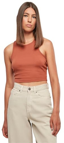 Urban Classics Ladies Cropped Rib Top Frauen Top braun XL