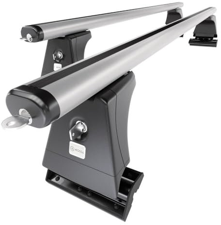 Mossa - Alu-Dachträger kompatibel mit BMW 5er G30 Limousine (2017-2023) - silbern Dachträger Dachgepäckträger - Montagepunkte 1