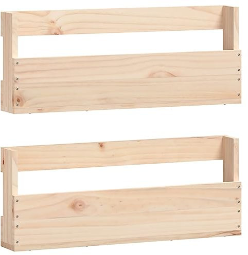 vidaXL Wand Schuhregal 2 STK., Schuhschrank mit viel Stauraum, Schuhständer Hängeregal Wandmontage, Schuhablage Schuhhalter, Massivholz Mango