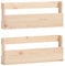 vidaXL Étagères à Chaussures murales 2 pcs 59x9x23 cm Pin Massif, étagère à Chaussures, étagère à Chaussures, étagère de Rangement pour Chaussures