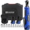 FADAKWALT 3/8 Akku-Ratschenschlüssel, 12V Elektrischer Akku Ratsche, 0-300 RPM Kabelloser Ratschenschlüssel Kit, 2×2.0Ah Akkus und Schnellladegerät, variable Geschwindigkeiten