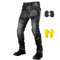 GEBIN Motorradhose Herren, Motorrad Jeans Herren mit Protektoren, Aramidfaser Jeans Motorrad, Motorrad Hose mit Oberschenkeltaschen (Black,3XL)