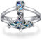 CUPENDA Thor Hammer Ring Sterlingsilber Mjölnir Baum des Lebens Ringe Nordisch Wikinger Schmuck Geschenke für Frauen-57