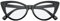 Boolavard Cateye Sonnenbrille für Damen, klassisches Vintage Retro Design mit hoher Spitze und Flügeln (Cat Eye – Schwarze Klare Linse)