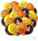 Bagger Luftballons, 24 Stück 12 Zoll Baustelle Geburtstag Party Luftballons Orange Gelb Schwarz Bagger Truck Schutzhelme Barrikade Druck Latex Ballons für Kindergeburtstag Baustelle Party Dekoration