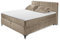 Stella Trading NAVARRA 6 Boxspringbett 180x200, Stone - Bequemes Doppelbett mit 7-Zonen-Federkern Matratze & Kaltschaum Topper - 183 x 113 x 210 cm (B/H/T)