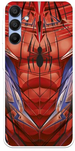 Schutzhülle kompatibel mit Samsung Galaxy A15 5G Offizielle Marvel Spiderman Torso Schutzhülle zum Schutz Ihres Handys, transparente Silikonhülle, flexibel, offizielle Marvel-Lizenz