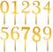 10pcs Number Cake Toppers, Acrylic Gold 0-9 Number for Cake Topper Happy Birthday Cupcake Picks for Wedding Birthday Anniversary Celebration Cake Decorations