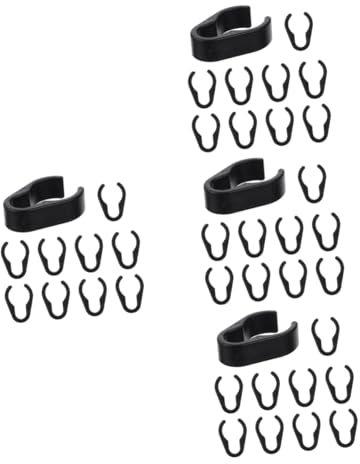 HEMOTON 40pcs Mic Cord Clamps Cable Organizers for Microphone Stands Easy to Use Prevents Cable Entanglement for Home Studio Classroom and Concerts